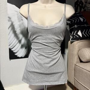Grey lace cami w built in